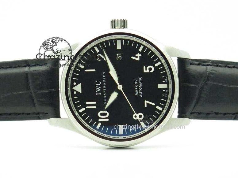 MIROTIME 1221 Mark XVI 1:1 Best Edition MK Maker SS Black Dial A2892 On Black Leather Strap Chic 7371